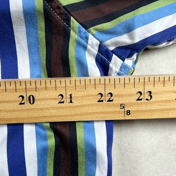 Robert Graham Multicolor Large Flip Cuff Pattern Classic Designer Club Shirt - Picture 11 of 12